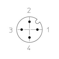 Lutronic 1083 Sensor/actuator connector, geassembleerd M12 Aantal polen: 4 Stekker, recht 2.00 m 1 stuk(s) - thumbnail