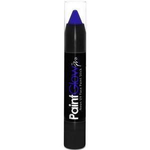 Face paint stick - neon blauw - UV/blacklight - 3,5 gram - schmink/make-up stift/potlood