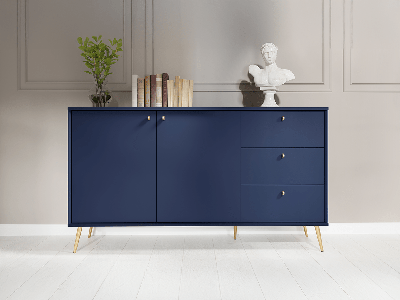 Dressoir ROSSE 2 deuren 3 lades donkerblauw