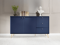 Dressoir ROSSE 2 deuren 3 lades donkerblauw