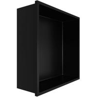 Inbouwnis Mat Zwart RVS 30x30x10 cm - Stijlvolle Wandopslag