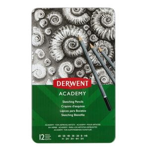 Potlood Derwent Academy 6B5H assorti hardheden blik ÃƒÆ’ 12 stuks