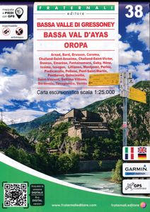 Wandelkaart 38 Bassa Valle di Gressoney | Fraternali Editore