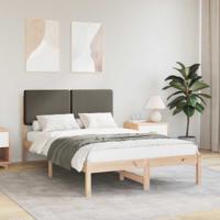 Bedframe met Gevoerd Hoofdgedeelte Taupe 135 x 190 cm