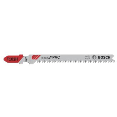 Bosch Accessories 2608667445 Decoupeerzaagblad T 102 H, Clean for PVC, verpakking van 3 stuks 3 stuk(s)