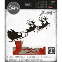Sizzix • tim holtz thinlits die set reindeer sleigh