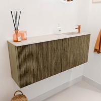 Toiletmeubel Mondiaz Joya Dlux | 100 cm | Meubelkleur Dusk | Faye wastafel Meli Wasbak Rechts | 1 kraangat