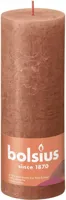Bolsius stompkaars rustiek shine 6.8x19cm rusty pink