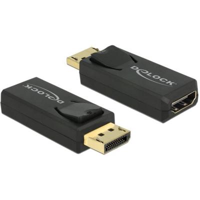 Delock 65571 DisplayPort / HDMI Adapter [1x DisplayPort stekker - 1x HDMI-bus] Zwart