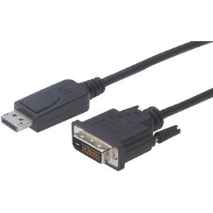 Digitus DB-340301-020-S DisplayPort-kabel DisplayPort / DVI Adapterkabel DisplayPort-stekker, DVI-D 24+1-polige stekker 2.00 m Zwart Rond, Afgeschermd