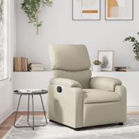 Fauteuil verstelbaar kunstleer crmekleurig
