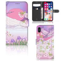 Apple iPhone Xs Max | Telefoonhoesje | Met pasjeshouder | Bird Flying