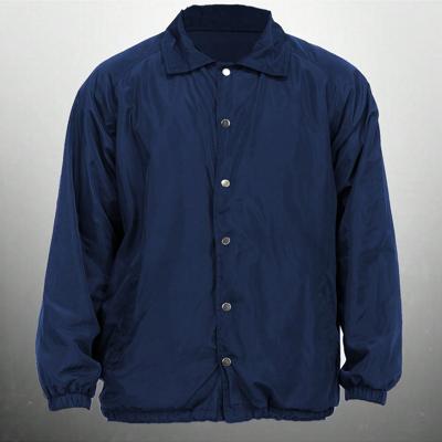 Mens Camo Lilac Fleece Lined Wind-Proof Snap Button Coach Jacket Navy Blue / S