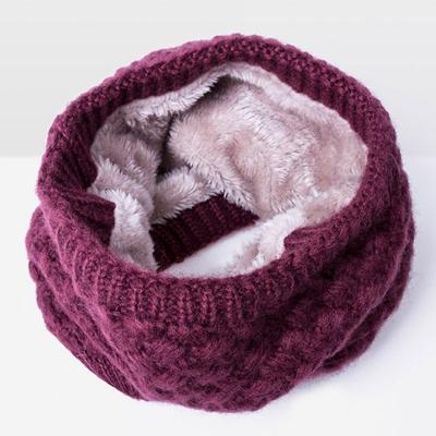 Winter plus Velvet Thicken warme Pullover gebreide sjaal grootte: 47 x 22cm (wijn rood) Winter plus Velvet Thicken warme Pullover gebreide sjaal grootte: 47 x 22cm (wijn rood)
