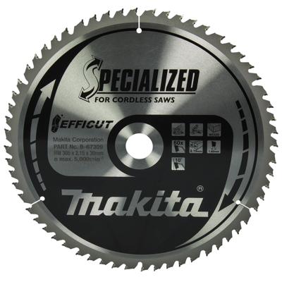 Makita Afkortzaagblad voor Hout | Efficut | Ø 305mm Asgat 30mm 60T - B-67309