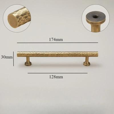 Vintage Handgehamerde Messing Kast- en Ladegrepen - Bronzen Meubelgrepen Vintage Handgehamerde Messing Kast- en Ladegrepen - Bronzen Meubelgrepen