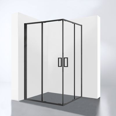 Douchecabine Best Design Hulmer Nero 120x89x210 cm Met Twee Schuifdeuren Mat Zwart