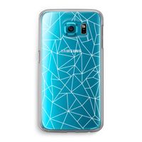 Geometrische lijnen wit: Samsung Galaxy S6 Transparant Hoesje