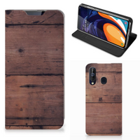 Samsung Galaxy A60 Book Wallet Case Old Wood