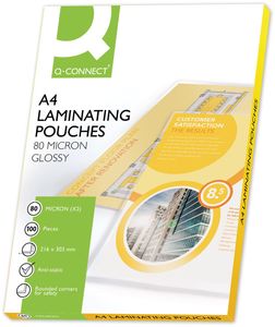 Q-CONNECT lamineeretui A4 2x 80 micron 100 stuks