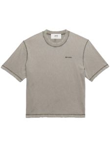 AMI Paris t-shirt en coton à logo brodé - Gris