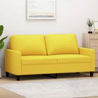 Tweezitsbank 140 cm stof lichtgeel