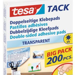 Dubbelzijdige kleefpads Tesa tack transparant 200stuks