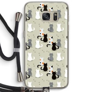 Katten: Samsung Galaxy S7 Transparant Hoesje met koord