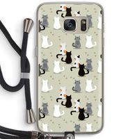 Katten: Samsung Galaxy S7 Transparant Hoesje met koord