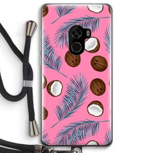 Kokosnoot roze: Xiaomi Mi Mix 2 Transparant Hoesje met koord