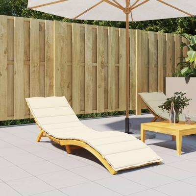 VidaXL Ligbedkussen 200x70x3 cm oxford stof crèmekleurig