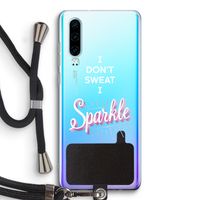 Sparkle quote: Huawei P30 Transparant Hoesje met koord