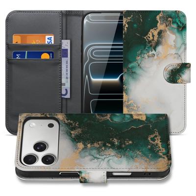 Marmer Groen Hoesje Apple iPhone 17 Pro | Book Case