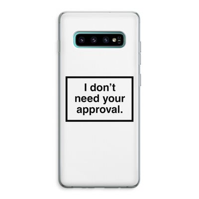 Don't need approval: Samsung Galaxy S10 Plus Transparant Hoesje