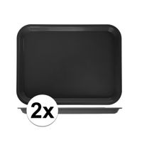 2x Horeca dienblad zwart 35 x 27 cm - thumbnail