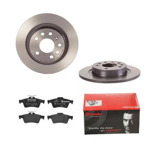 Remmenset, remschijf BREMBO, Remschijftype: Massief, Inbouwplaats: Achteras: , u.a. für Cadillac, Saab, Opel, Vauxhall