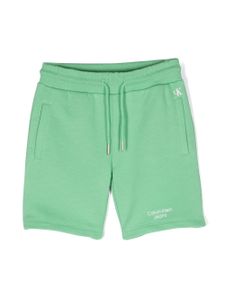 Calvin Klein Kids short imprimé à taille élastiquée - Vert