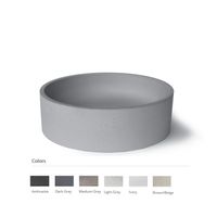 Opzet Waskom Urbi et Orbi Circum 48S Beton Rond 39x12 cm Donkergrijs - thumbnail