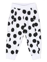 Monnalisa pantalon de jogging à pois - Blanc