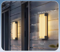 SolarSteel Wandlamp - Zonne-energie Buitenlamp in RVS