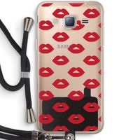 Lips: Samsung Galaxy J3 (2016) Transparant Hoesje met koord