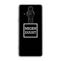 Negenduust black: Sony Xperia Pro-I Transparant Hoesje