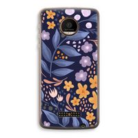 Flowers with blue leaves: Motorola Moto Z Force Transparant Hoesje