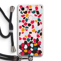 Colored Giraffe: Pixel 3 Transparant Hoesje met koord