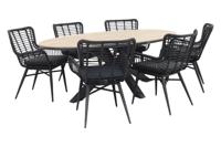 Jasmine - Black / Garden Impressions Edison 220 x 115 cm. - ovale tuinset