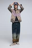 Jeans met boorden aan de onderkant - BLUE - 38