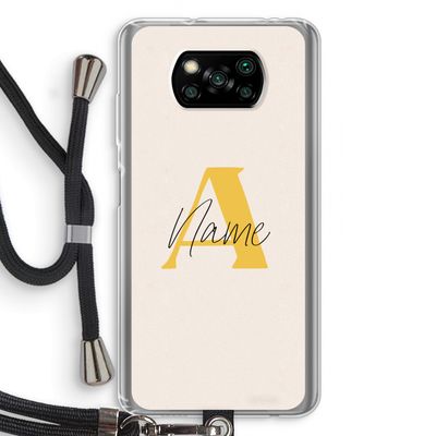 Amber Script: Xiaomi Poco X3 NFC Transparant Hoesje met koord