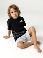 Pyjamashort jongen katoen logo PLAYSTATION zwart
