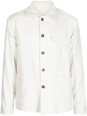 Lardini surchemise en coton à boutonnière - Blanc