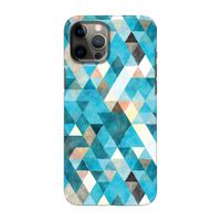 Gekleurde driehoekjes blauw: Volledig geprint iPhone 12 Pro Max Hoesje